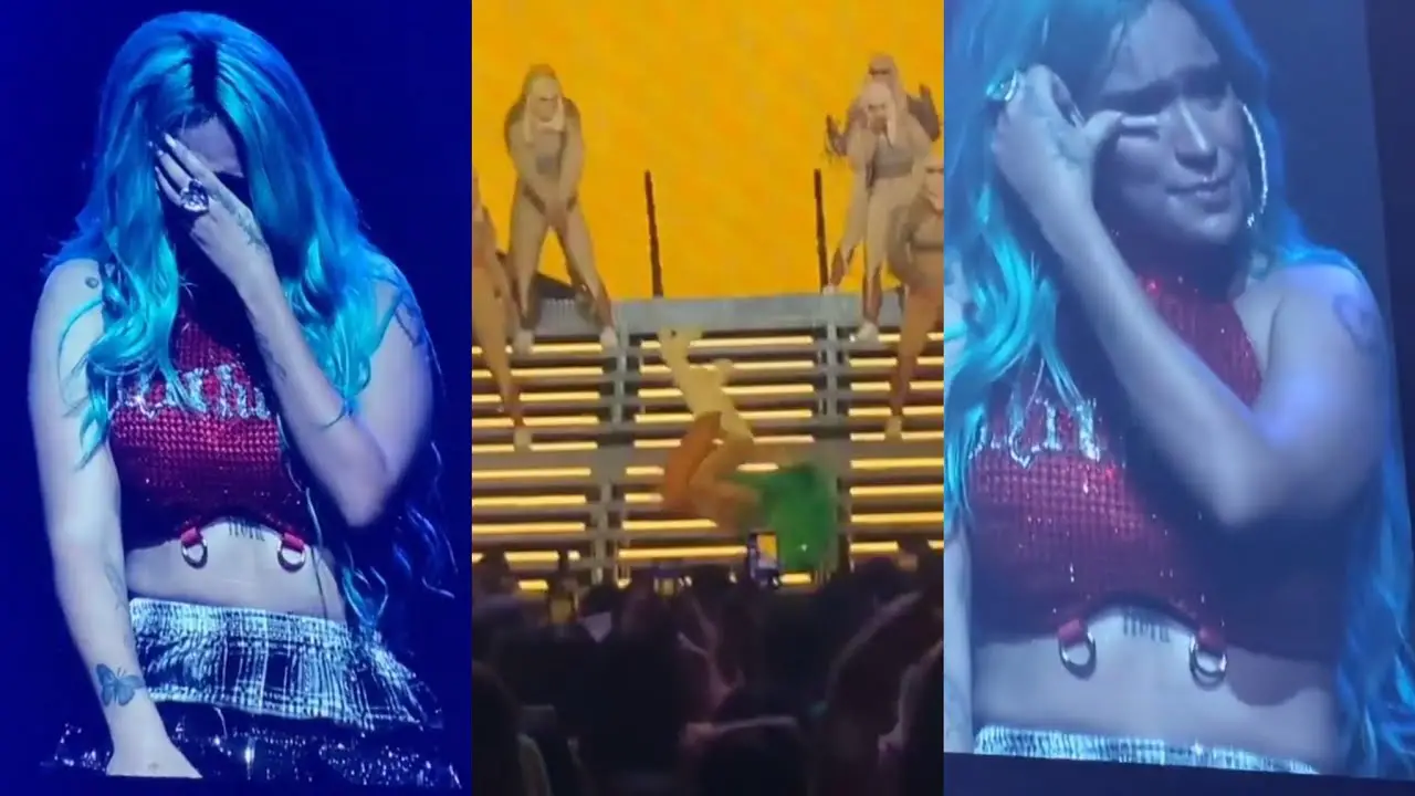 Karol G se convierte en tendencia viral en el mundo tras impresionante caída por unas escaleras durante su concierto anoche en Miami (+ Video)